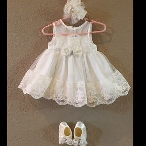 Taffy Baby Girl Christening Embroidered Dress